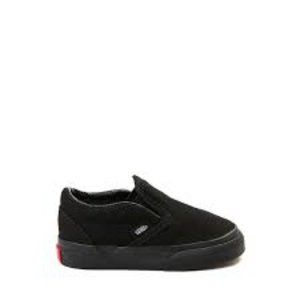 USED - Vans Slip-On Skate Shoe -Toddler in Black Monochrome - Size 7